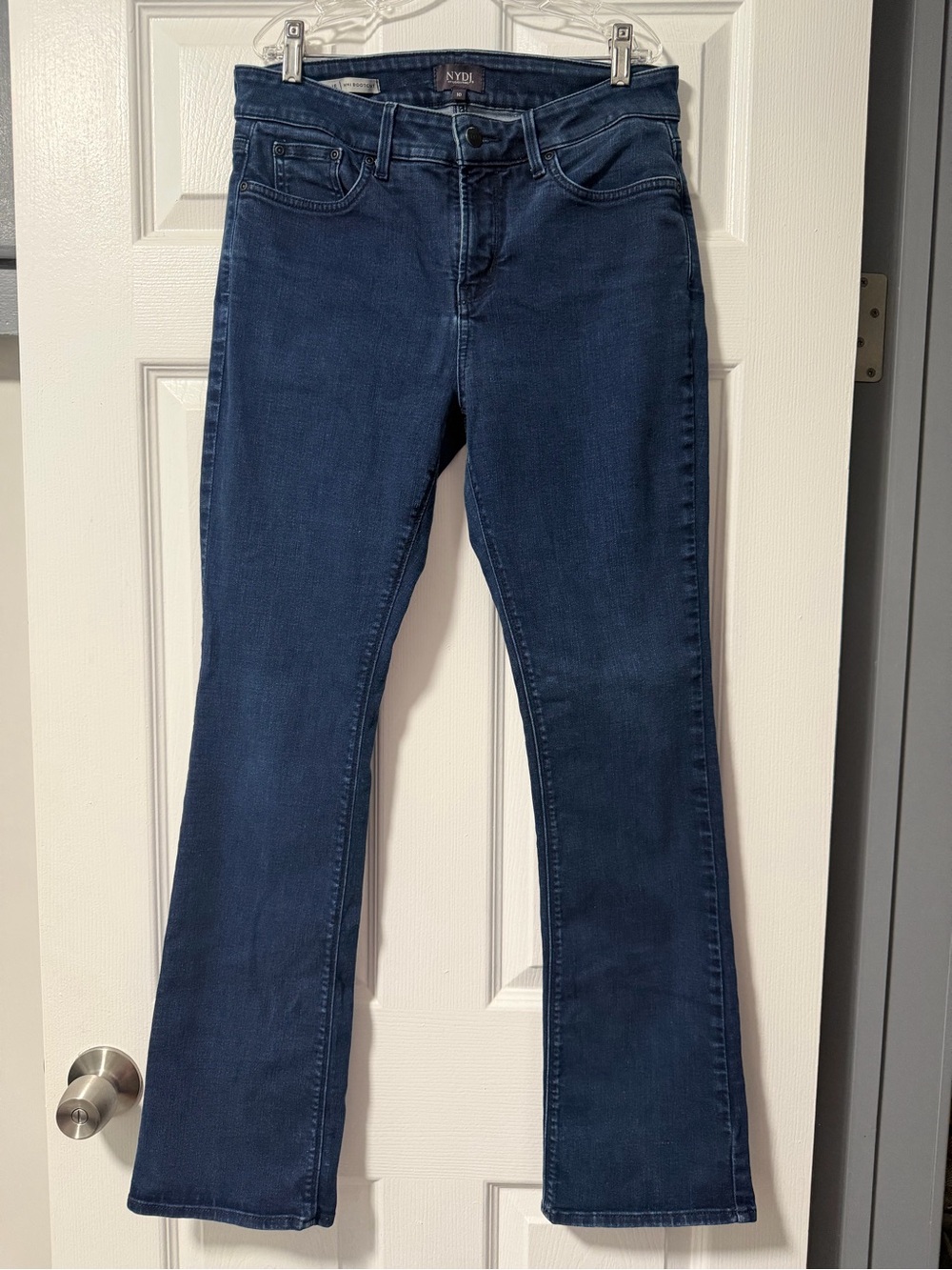 NYDJ Billie Mini Bootcut Lift Tuck Jeans Women’s Size 10 Dark Wash Stretch Denim